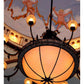 Meyda Lighting Lyre 96" 18-Light 8-Arm Light Burnished Brass Chandelier With Fleshtone Idalight Shade Glass
