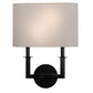 Meyda Lighting Lys 13" 2-Light Timeless Bronze Wall Sconce With White Eggshell Textrene Shade