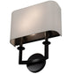 Meyda Lighting Lys 13" 2-Light Timeless Bronze Wall Sconce With White Eggshell Textrene Shade