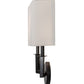 Meyda Lighting Lys 13" 2-Light Timeless Bronze Wall Sconce With White Eggshell Textrene Shade