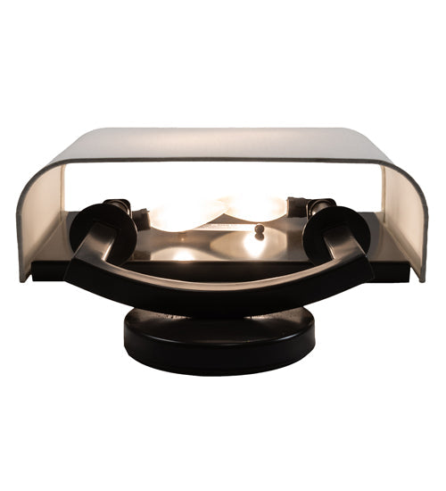 Meyda Lighting Lys 13" 2-Light Timeless Bronze Wall Sconce With White Eggshell Textrene Shade