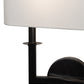 Meyda Lighting Lys 13" 2-Light Timeless Bronze Wall Sconce With White Eggshell Textrene Shade