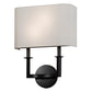 Meyda Lighting Lys 13" 2-Light Timeless Bronze Wall Sconce With White Eggshell Textrene Shade