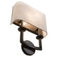 Meyda Lighting Lys 13" 2-Light Timeless Bronze Wall Sconce With White Textrene Shade