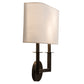 Meyda Lighting Lys 13" 2-Light Timeless Bronze Wall Sconce With White Textrene Shade