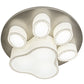 Meyda Lighting MSU 48" 6-Light Nickel Powder Coat Pawprints Flush Mount Light With Statuario Idalight & White Textrene Shade