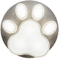 Meyda Lighting MSU 48" 6-Light Nickel Powder Coat Pawprints Flush Mount Light With Statuario Idalight & White Textrene Shade