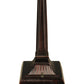 Meyda Lighting Mackintosh Leaf 19" 2-Light Mahogany Bronze Desk Table Lamp With Multi-Colored Shade Glass
