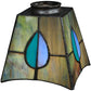 Meyda Lighting Mackintosh Leaf 20" 3-Light Mahogany Bronze Vanity Light With Multi-Colored Shade Glass