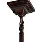 Meyda Lighting Mackintosh Leaf 20059 5"Sq Mahogany Bronze Mini Pendant Light With Multi-Colored Stained Shade Glass
