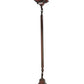 Meyda Lighting Mackintosh Leaf 20060 5"Sq Mahogany Bronze Mini Pendant Light With Multi-Colored Stained Shade Glass