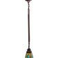 Meyda Lighting Mackintosh Leaf 20060 5"Sq Mahogany Bronze Mini Pendant Light With Multi-Colored Stained Shade Glass