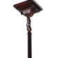 Meyda Lighting Mackintosh Leaf 20061 5"Sq Mahogany Bronze Mini Pendant Light With Multi-Colored Stained Shade Glass