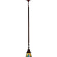 Meyda Lighting Mackintosh Leaf 20061 5"Sq Mahogany Bronze Mini Pendant Light With Multi-Colored Stained Shade Glass
