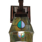 Meyda Lighting Mackintosh Leaf 5" Mahogany Bronze Wall Sconce With Multi-Colored Shade Glass
