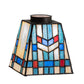 Meyda Lighting Mackintosh Leaf 5" Mahogany Bronze Wall Sconce With Multi-Colored Shade Glass