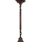 Meyda Lighting Mackintosh Leaf 5"Sq Mahogany Bronze Mini Pendant Light With Multi-Colored Stained Shade Glass