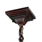 Meyda Lighting Mackintosh Leaf 5"Sq Mahogany Bronze Mini Pendant Light With Multi-Colored Stained Shade Glass