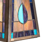 Meyda Lighting Mackintosh Leaf 7" Antique Copper Hanging Wall Sconce With Multi-Colored Stained Shade Glass