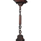 Meyda Lighting Mackintosh Leaf 7" Mahogany Bronze Mini Pendant Light With Multi-Colored Stained Shade Glass
