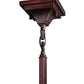 Meyda Lighting Mackintosh Leaf 7" Mahogany Bronze Mini Pendant Light With Multi-Colored Stained Shade Glass