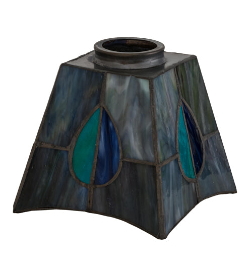 Meyda Lighting Mackintosh Leaf 7" Multi-Colored Stained Shade Glass