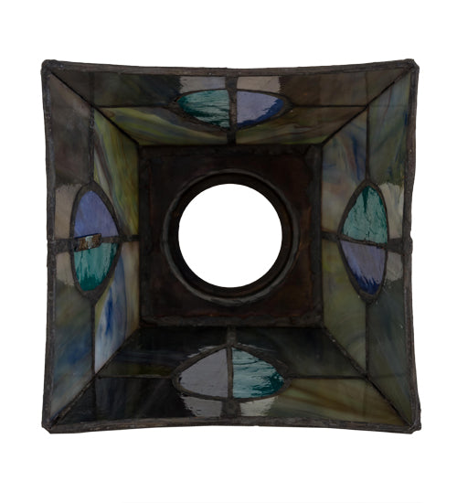Meyda Lighting Mackintosh Leaf 7" Multi-Colored Stained Shade Glass