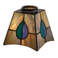 Meyda Lighting Mackintosh Leaf 7" Multi-Colored Stained Shade Glass