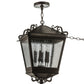 Meyda Lighting Madeline 23" 6-Light Timeless Bronze Pendant Light With Clear Seeded Shade Glass