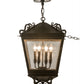 Meyda Lighting Madeline 23" 6-Light Timeless Bronze Pendant Light With Clear Seeded Shade Glass
