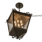 Meyda Lighting Madeline 23" 6-Light Timeless Bronze Pendant Light With Clear Seeded Shade Glass