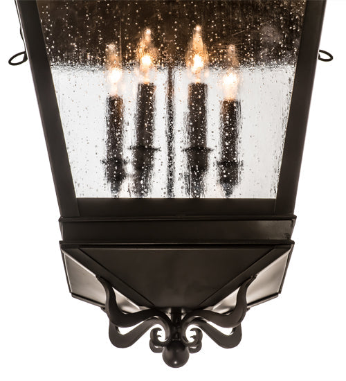 Meyda Lighting Madeline 23" 6-Light Timeless Bronze Pendant Light With Clear Seeded Shade Glass