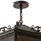 Meyda Lighting Madeline 23" 6-Light Timeless Bronze Pendant Light With Clear Seeded Shade Glass
