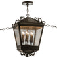 Meyda Lighting Madeline 23" 6-Light Timeless Bronze Pendant Light With Clear Seeded Shade Glass