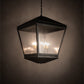 Meyda Lighting Madeline 30"Sq 10-Light Pewter Pendant Light With Rainstone Idalight Shade