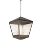 Meyda Lighting Madeline 30"Sq 10-Light Pewter Pendant Light With Rainstone Idalight Shade