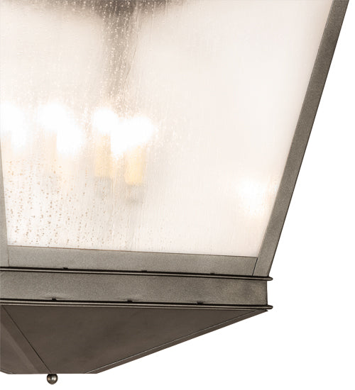 Meyda Lighting Madeline 30"Sq 10-Light Pewter Pendant Light With Rainstone Idalight Shade