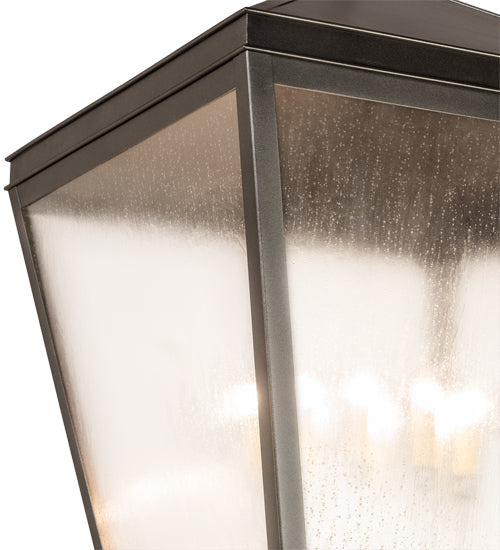 Meyda Lighting Madeline 30"Sq 10-Light Pewter Pendant Light With Rainstone Idalight Shade