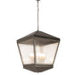 Meyda Lighting Madeline 30"Sq 10-Light Pewter Pendant Light With Rainstone Idalight Shade