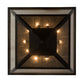 Meyda Lighting Madeline 35" 10-Light Blackwash Flush Mount Light With Clear Seeded Shade Glass