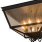 Meyda Lighting Madeline 35" 10-Light Blackwash Flush Mount Light With Clear Seeded Shade Glass