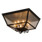 Meyda Lighting Madeline 35" 10-Light Blackwash Flush Mount Light With Clear Seeded Shade Glass