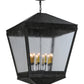 Meyda Lighting Madeline 43" 10-Light Antique Iron Gate Pendant Light With Clear Rainstone Idalight Shade Glass