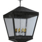 Meyda Lighting Madeline 43" 10-Light Antique Iron Gate Pendant Light With Clear Rainstone Idalight Shade Glass