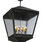 Meyda Lighting Madeline 43" 10-Light Antique Iron Gate Pendant Light With Clear Rainstone Idalight Shade Glass