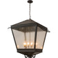 Meyda Lighting Madeline 45" 10-Light Blackwash Pendant Light With Clear Seeded Shade Glass