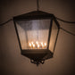 Meyda Lighting Madeline 45" 10-Light Blackwash Pendant Light With Clear Seeded Shade Glass