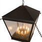 Meyda Lighting Madeline 45" 10-Light Blackwash Pendant Light With Clear Seeded Shade Glass