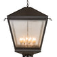 Meyda Lighting Madeline 45" 10-Light Blackwash Pendant Light With Clear Seeded Shade Glass