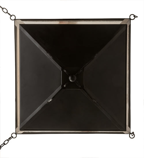 Meyda Lighting Madeline 45" 10-Light Blackwash Pendant Light With Clear Seeded Shade Glass